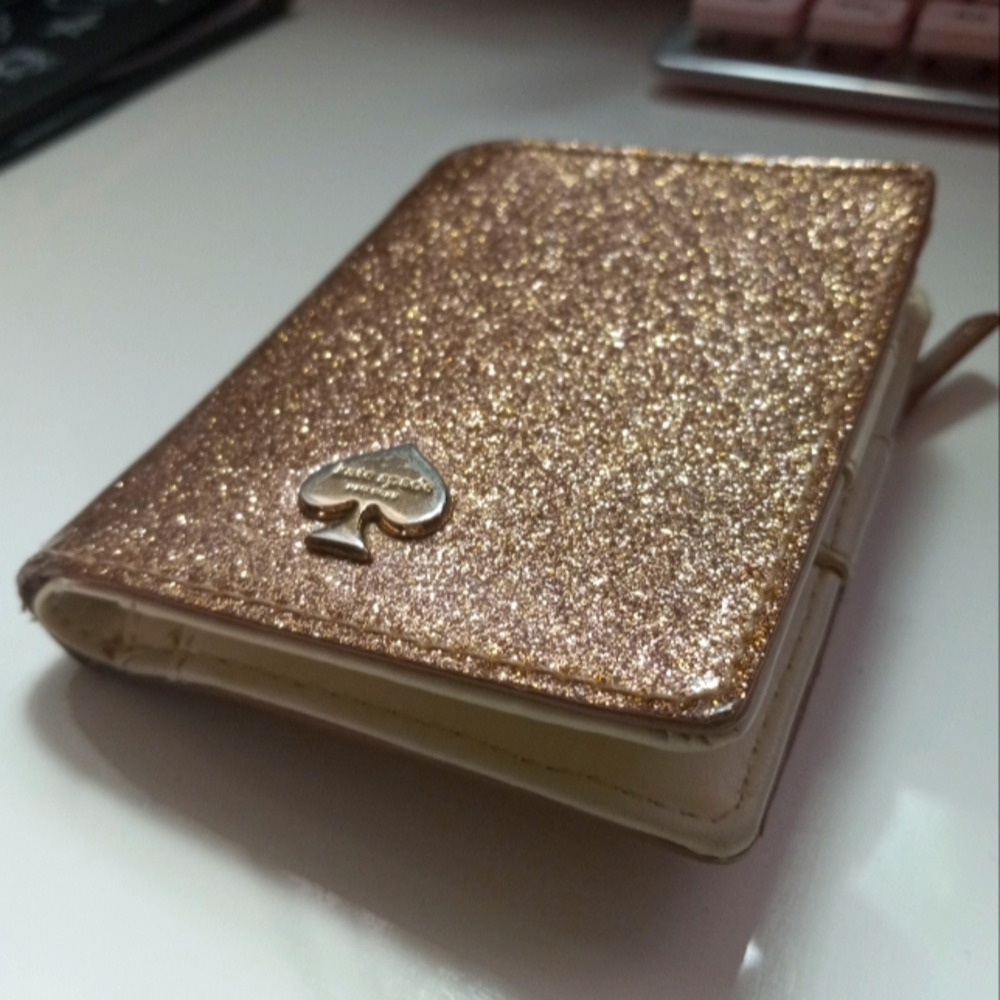 Kate Spade Rose Gold Sparkly Wallet